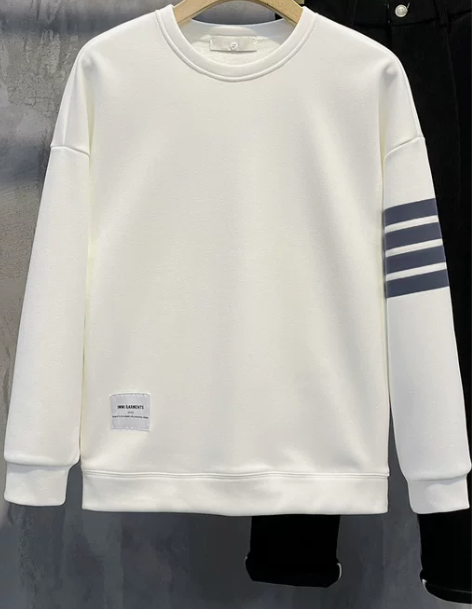 LUUD 冬装加绒加厚保暖男士圆领卫衣欧洲...