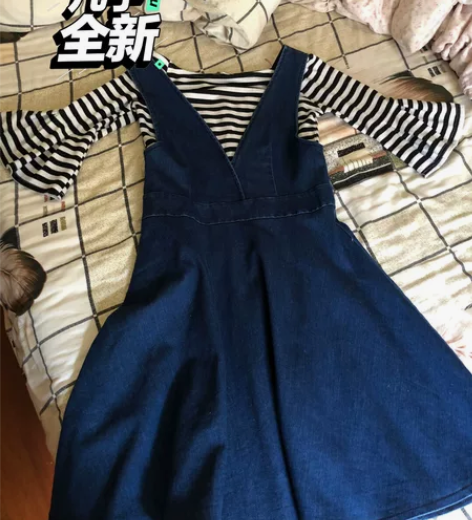 两件套T恤吊带裙背带女春装减龄连衣裙A字裙...