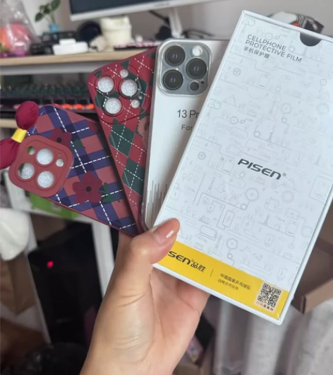 13Pro手机壳，品胜手机膜防窥膜，买来一...