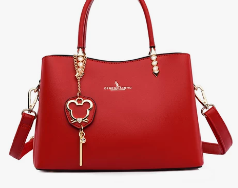 红色婚包，袋鼠正品手提包女士真皮包包202...