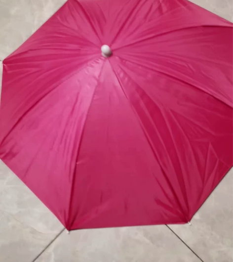 雨伞帽双层头戴式头顶带式帽伞遮阳防晒折叠户...