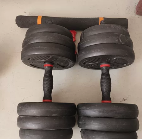 哑铃男士健身器材家用一对40斤可调节哑铃杠...