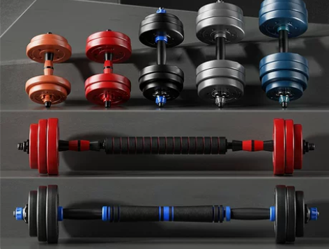 朗威哑铃男士健身器材家用一对杠铃可练调节重...