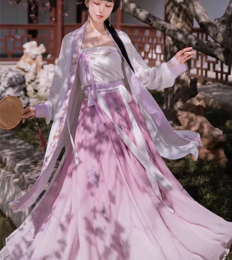 【赠送披帛】言然紫藤原创正品宋制汉服女褙子...