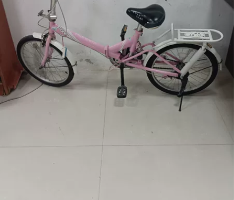 品牌上海永久可折叠减震自行车几乎没怎么用九...