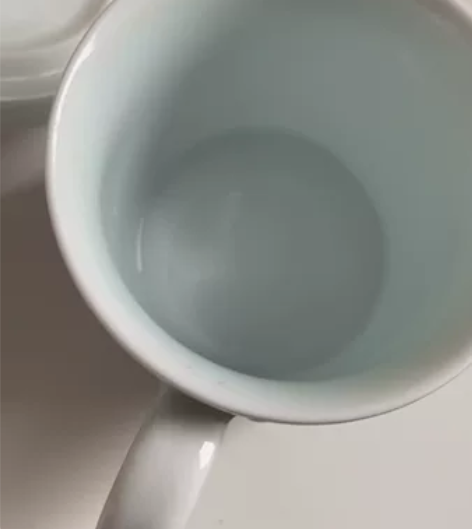 景德镇青花瓷茶杯，学校的百元奖励礼品，泡过...