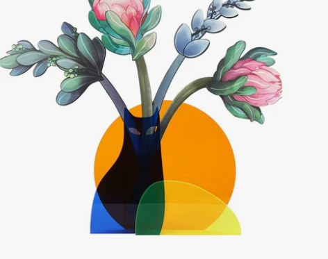 空之喵喵|ins风北欧客厅亚克力花瓶干花摆...