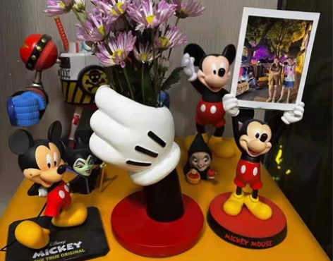 卡通米奇手套花瓶摆件家居创意设计手办装饰礼...