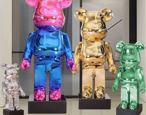 现代客厅装饰品 暴力熊大摆件卡通公仔雕塑样...