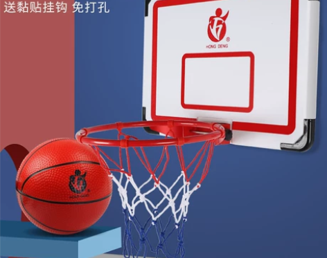 免打孔篮球板可折叠儿童投篮框家用壁挂式篮球...