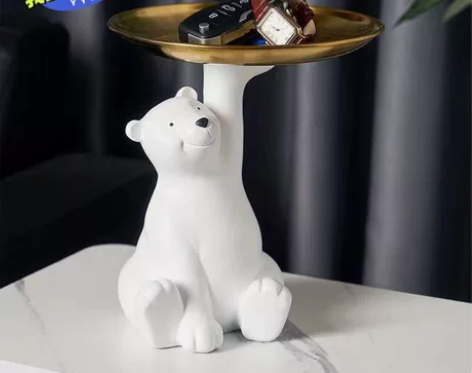 【甩卖】暴力熊钥匙收纳托盘摆件客厅玄关卧室...