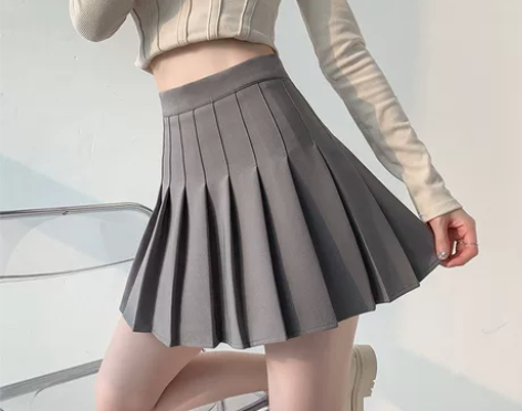 . 白色百褶裙女夏季裙日系高腰秋冬新款中长...
