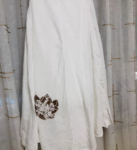 女款棉麻半身宽松松紧腰大摆休闲裙（腰41、...