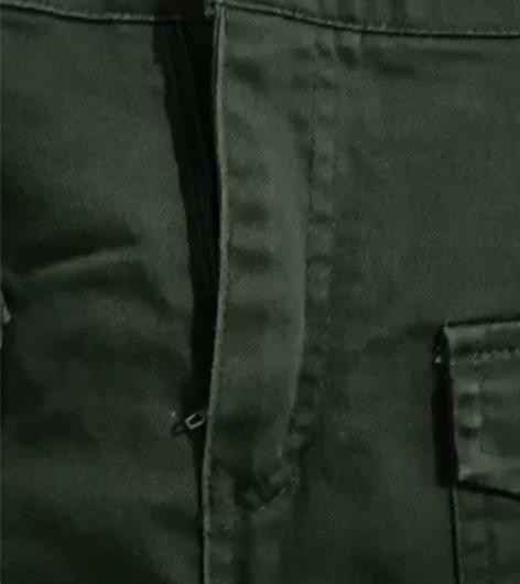 全新军绿色高腰显瘦开叉牛仔半身裙中长款，一...