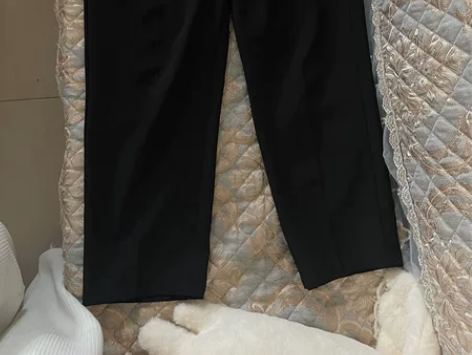 西装裤男生休闲裤纯黑工裤 34码 新旧如图...