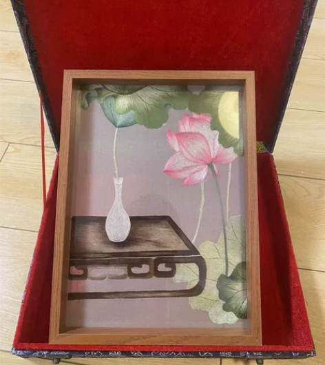 苏绣花鸟画长寿图纯手工刺绣国画家庭玄关卧室...