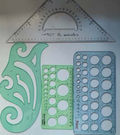 三角板(上海蝴蝶)   45° 圆模板(金...