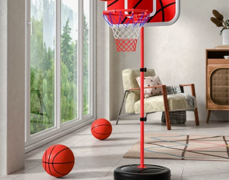 儿童篮球架玩具可升降投篮框球框室内家用两一...