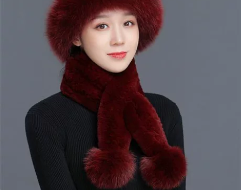 皮草帽子女冬天保暖狐狸毛帽子加厚妈妈韩版时...