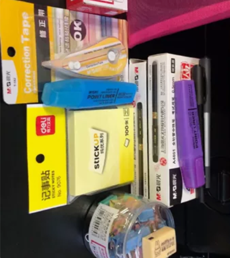 全新 晨光签字笔马克笔修改带 得力长尾票夹...