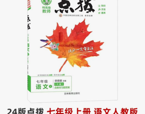 2024版荣德基点拨初中7年级语文上，人教...