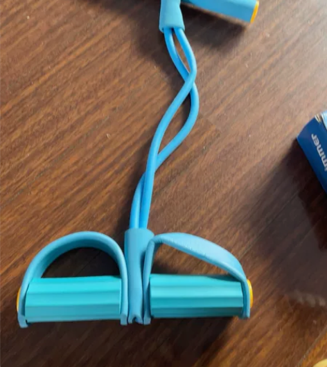 脚蹬拉力绳仰卧起坐辅助拉伸器拉力器女瑜伽开...