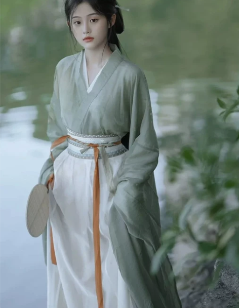 汉服成人汉服女装魏晋制齐腰古装大袖衫古风仙...