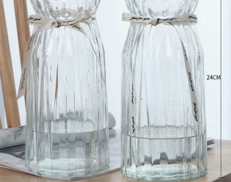 【12.9元2个】花瓶玻璃透明水养客厅摆件...