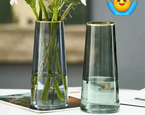 北欧ins玻璃花瓶透明水养富贵竹干鲜花百合...