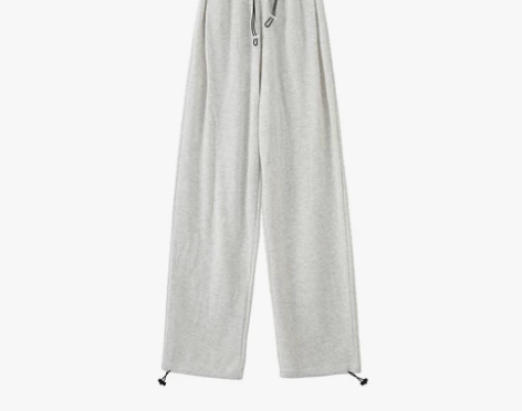 美式运动裤女宽松束脚2022春夏新款高腰显...