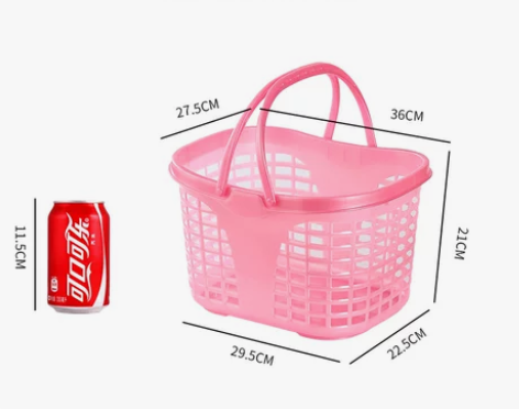 购物篮加厚大号啤酒超市篮子手提蓝便利店买菜...