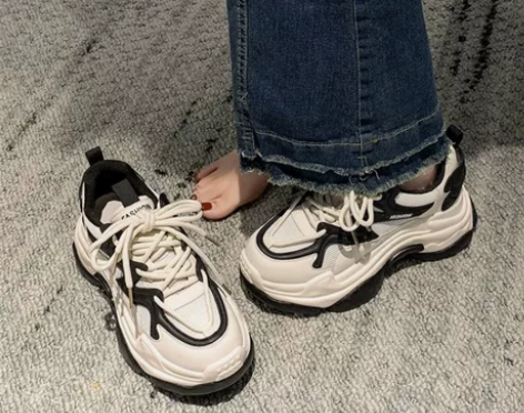 厚底老爹鞋女2023春季新款增高鞋休闲运动...