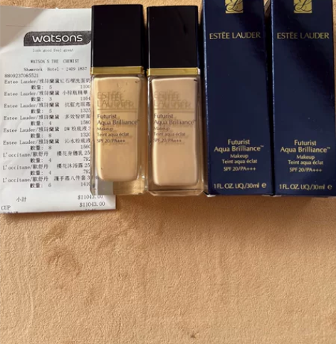 雅诗兰黛沁水粉底液30ml 1co，2co...