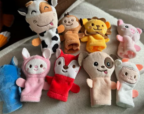 幼儿园故事教具宝宝手偶玩具儿童布偶动物手指...