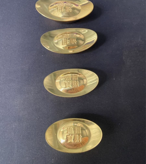 黄铜金元宝摆件实心铜金元宝 实心铜元宝实心...