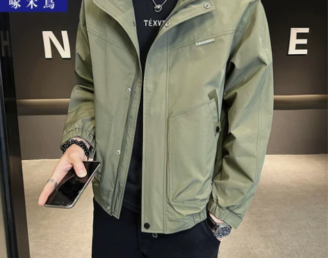 啄木鸟夹克男士春季2024新款翻领薄款休闲...