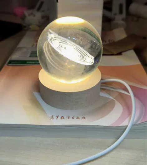 春节礼品生日礼物送女友水晶球发光太阳系摆件...