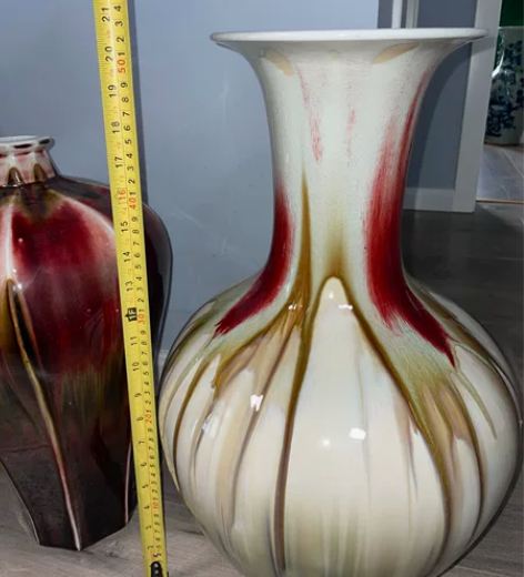 景德镇棕色窑变赏瓶花瓶 高52cm西安浐灞...