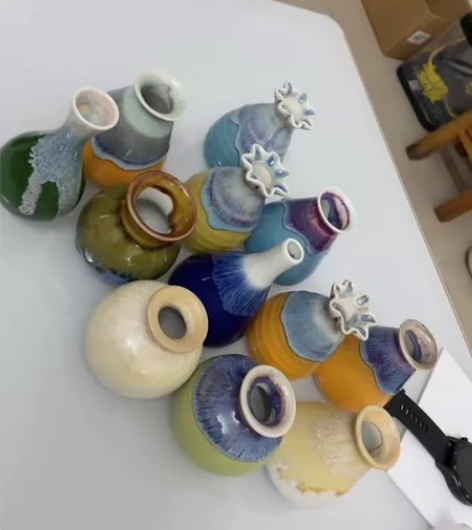 正品景德镇陶瓷小花瓶,复古, 店铺不干了,...