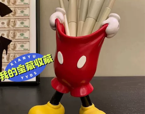 网红米奇手套笔筒学生高颜值可爱卡通动漫桌面...