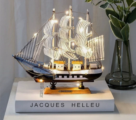 【只有几套】一帆风顺帆船模型摆件客厅房间酒...