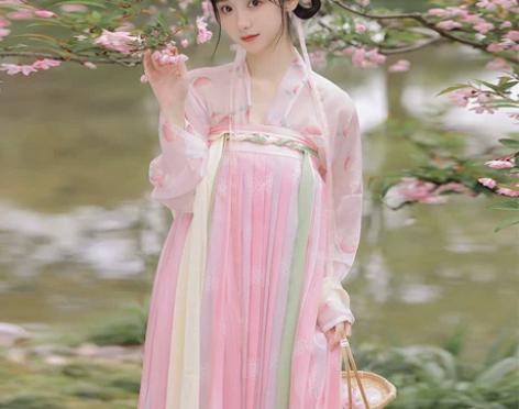 ?妃亦坊原创汉服女【桃小柒】唐制齐胸襦裙印...