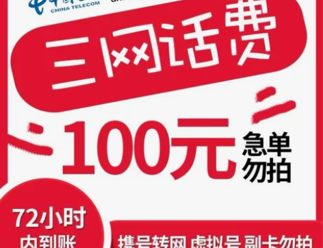 电信  联通  移动话费充值慢充［直充］1...