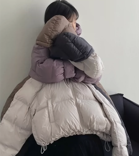 江左 暖冬软贝果4色白鸭绒连帽保暖羽绒服女...