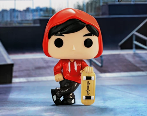 Funko POP Asia周同学滑板周手...