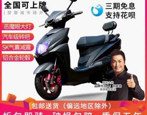 铃隆牌尚领电动摩托车成人48V60V72V...
