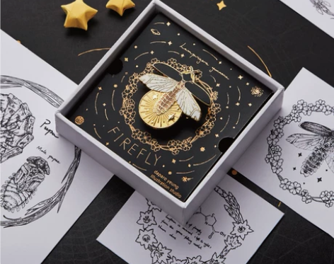 徽章daparo萤火虫胸针设计师原创夜光创意