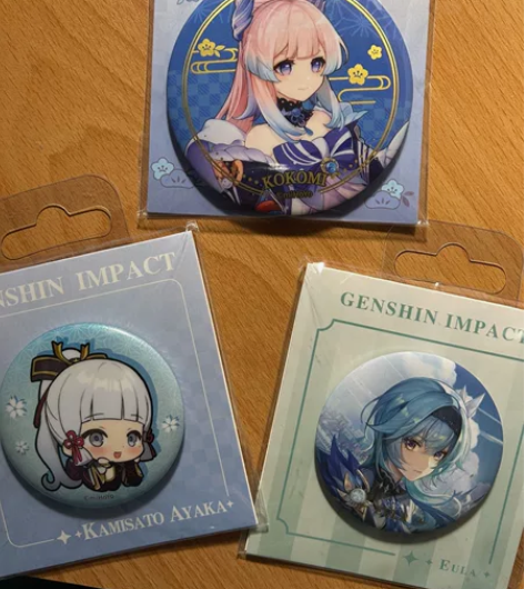 【原神官方】稻妻城主题系列人物徽章 马口铁...