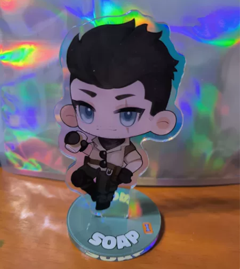 COD8肥皂同人 10㎝虹光镭射立牌 底座...