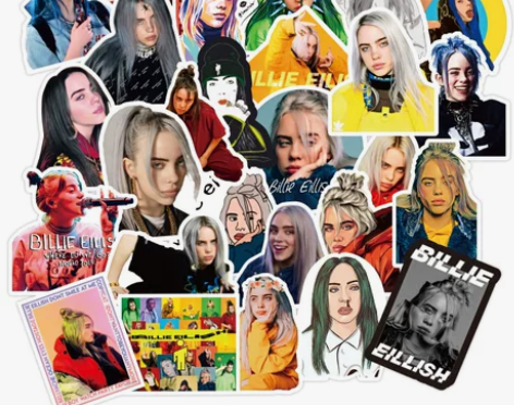 2包 50张/包Billie Elish贴...